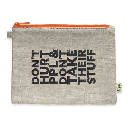 Don't Hurt People Carry Pouch - natural/orange