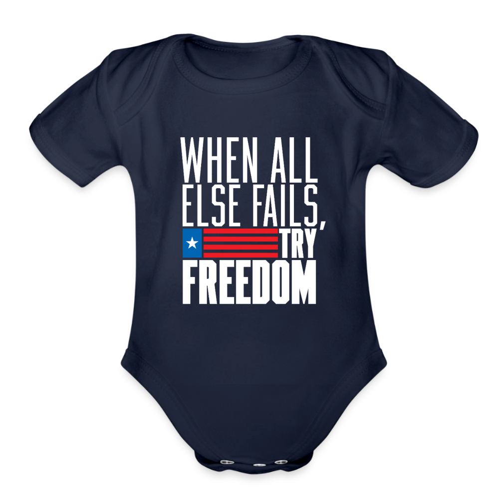 Try Freedom | Baby Onesie - dark navy