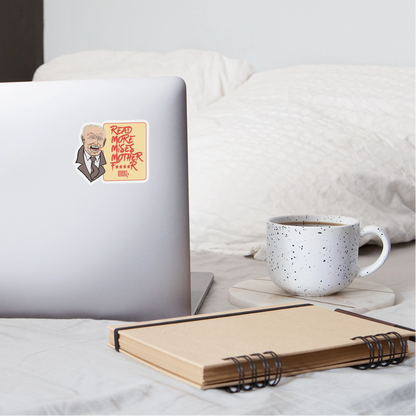 Read More Mises Mother F****r! Sticker - white matte