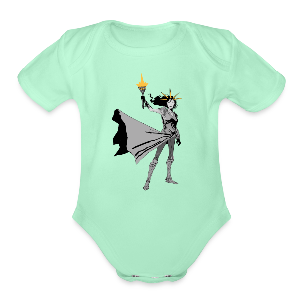 Liberty Hero | Baby Onesie - light mint