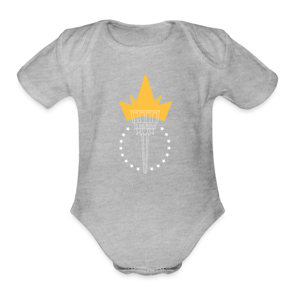 Freedom Torch | Baby Onesie - heather grey