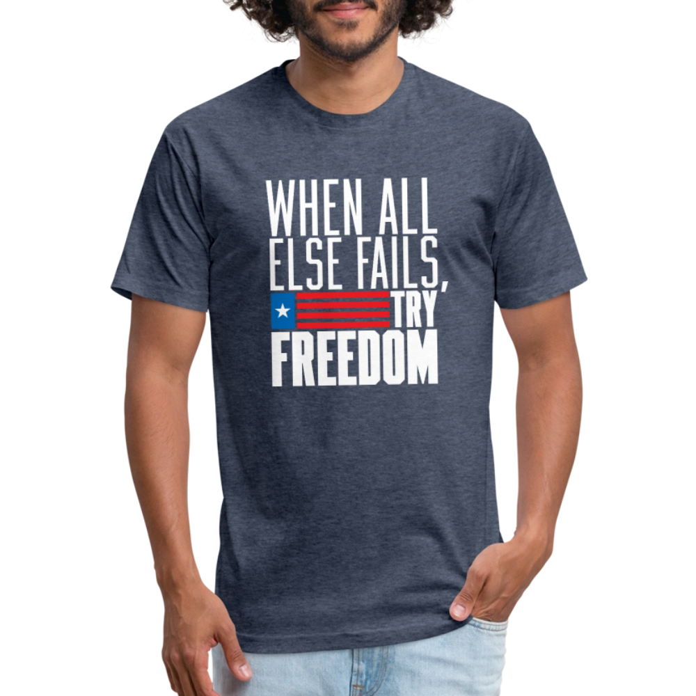 Try Freedom | Men's Tee - heather navy