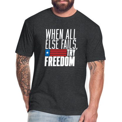 Try Freedom | Men's Tee - heather black