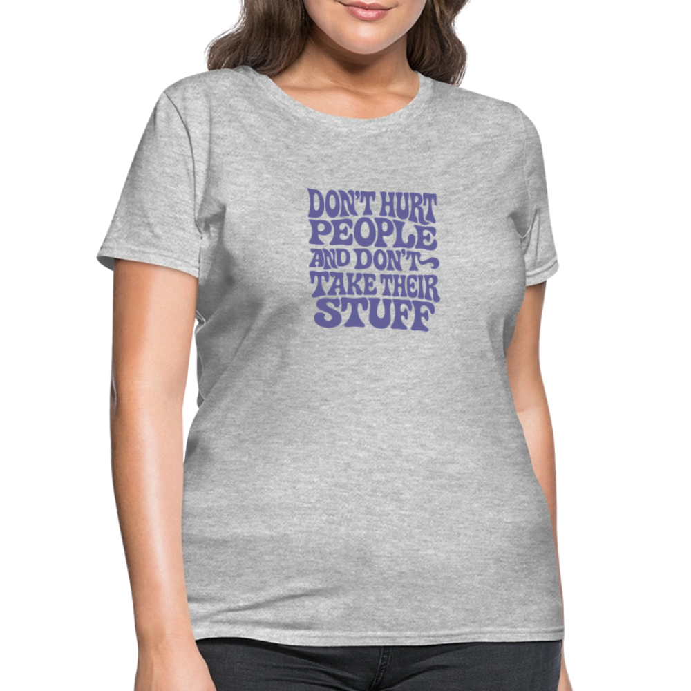 Don't Hurt People | Retro | Women's Tee - heather gray