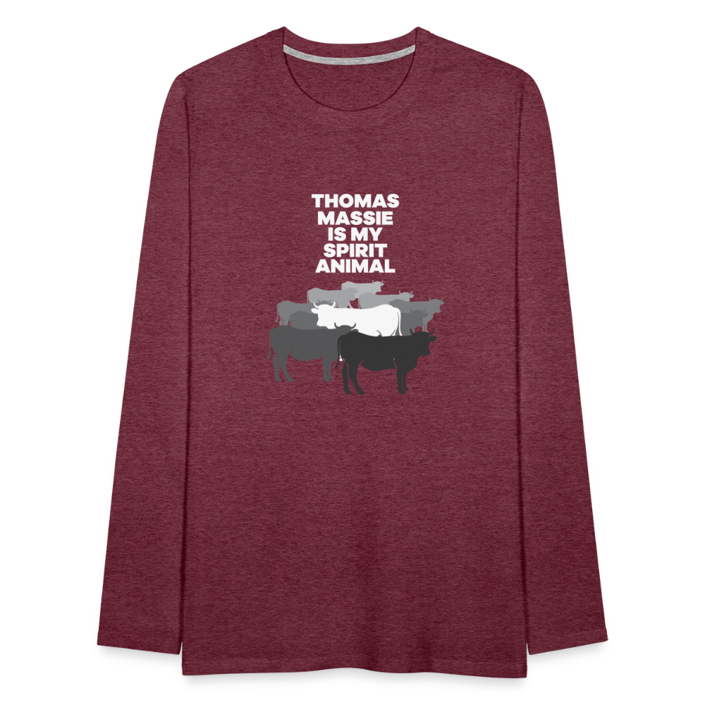 Thomas Massie Is My Spirit Animal | Men's Long Sleeve Tee - heather burgundy
