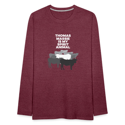 Thomas Massie Is My Spirit Animal | Men's Long Sleeve Tee - heather burgundy