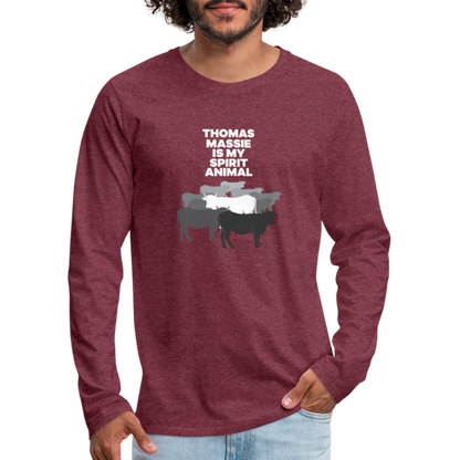 Thomas Massie Is My Spirit Animal | Men's Long Sleeve Tee - heather burgundy