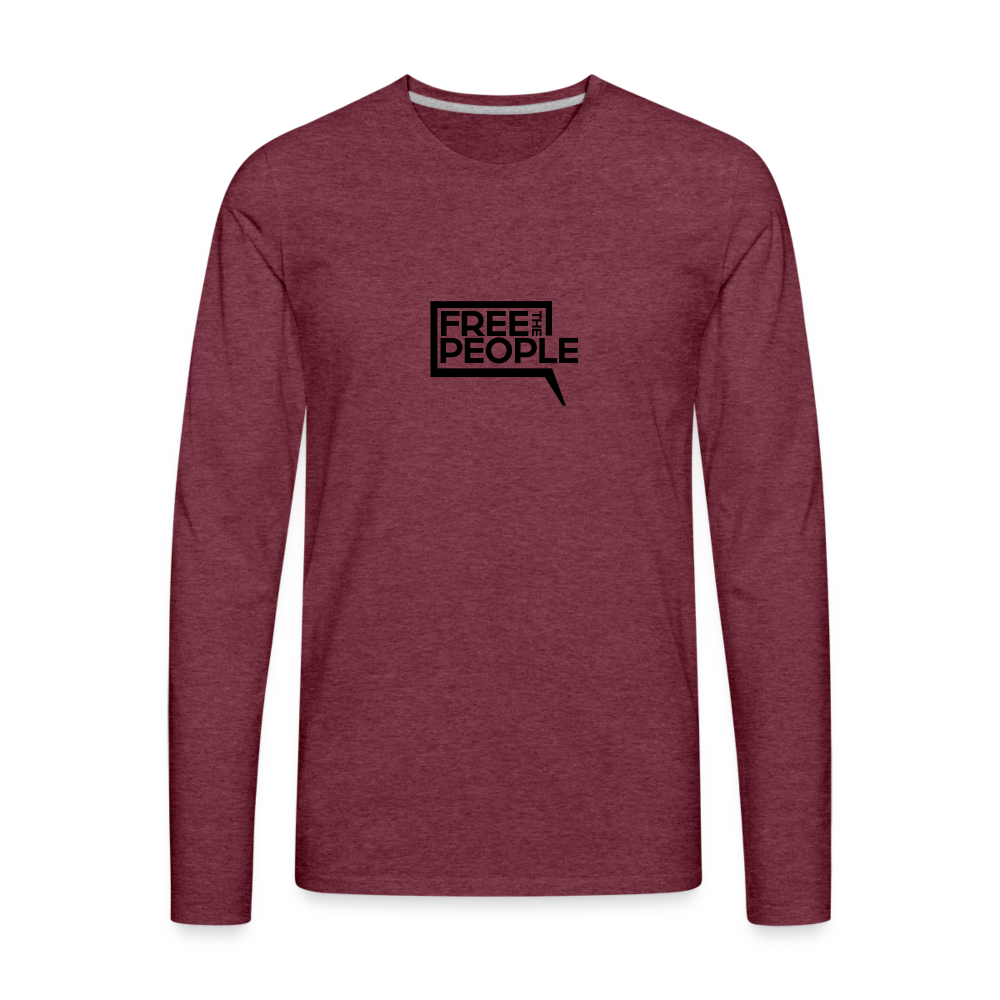 Free the People | Men's Long Sleeve Tee - heather burgundy