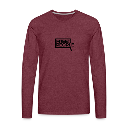 Free the People | Men's Long Sleeve Tee - heather burgundy