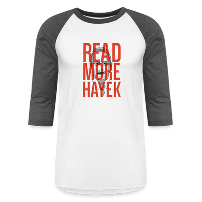 Read More Hayek | Baseball Tee - white/charcoal