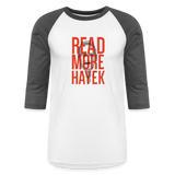 Read More Hayek | Baseball Tee - white/charcoal