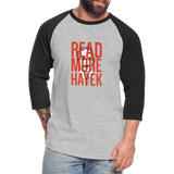 Read More Hayek | Baseball Tee - heather gray/black