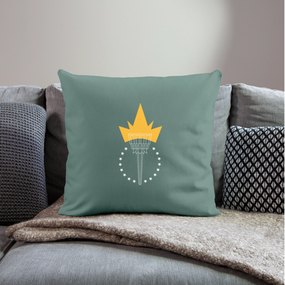 Freedom Torch | Throw Pillow Cover - cypress green