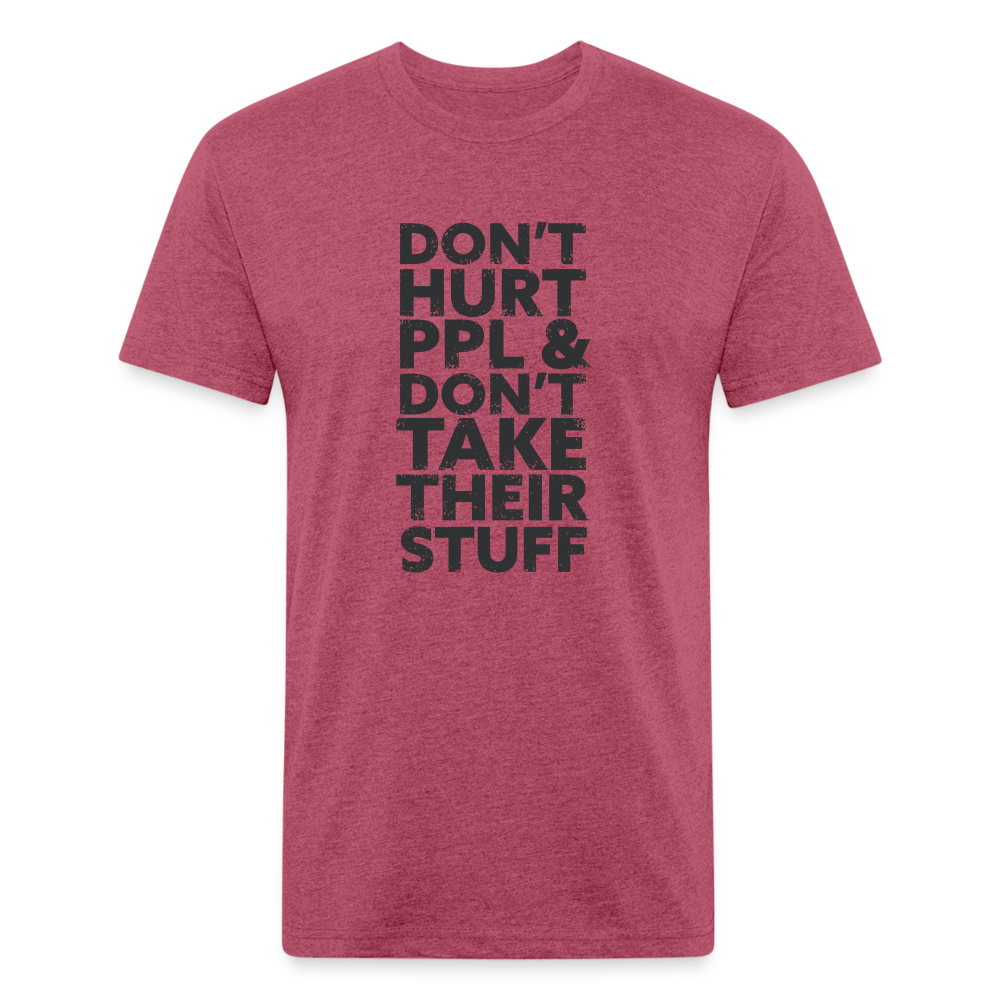 Don't Hurt People | Men's Tee - heather burgundy