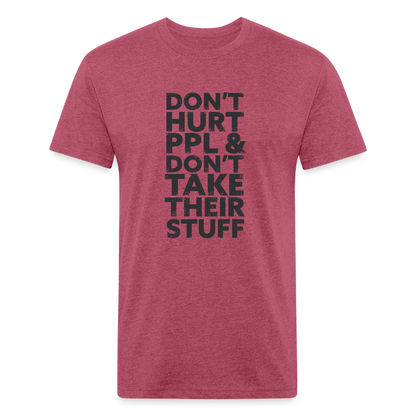 Don't Hurt People | Men's Tee - heather burgundy