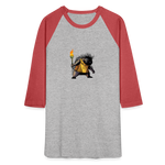 Free the Porcupine | Baseball Tee - heather gray/red