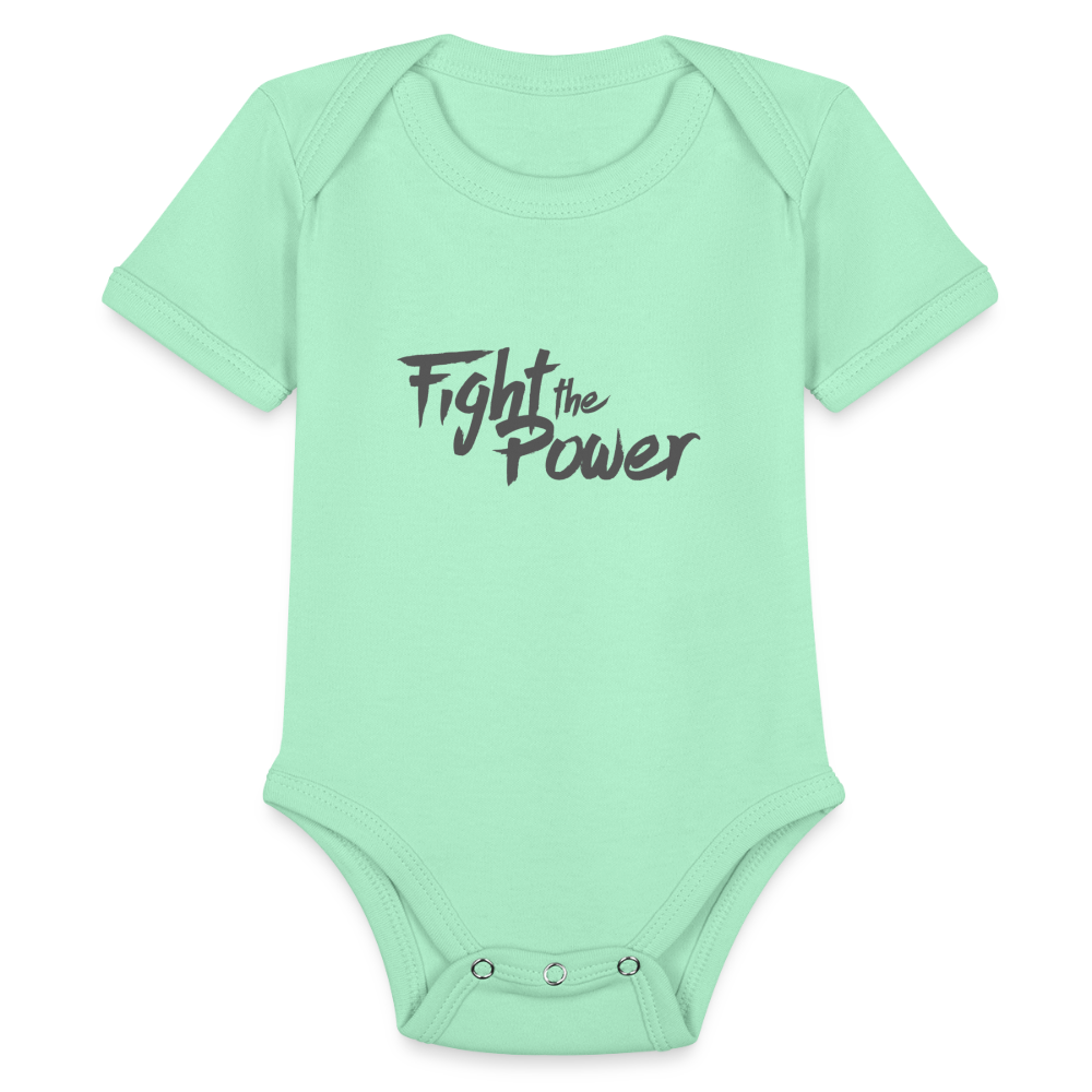 Fight the Power | Baby Onesie - light mint