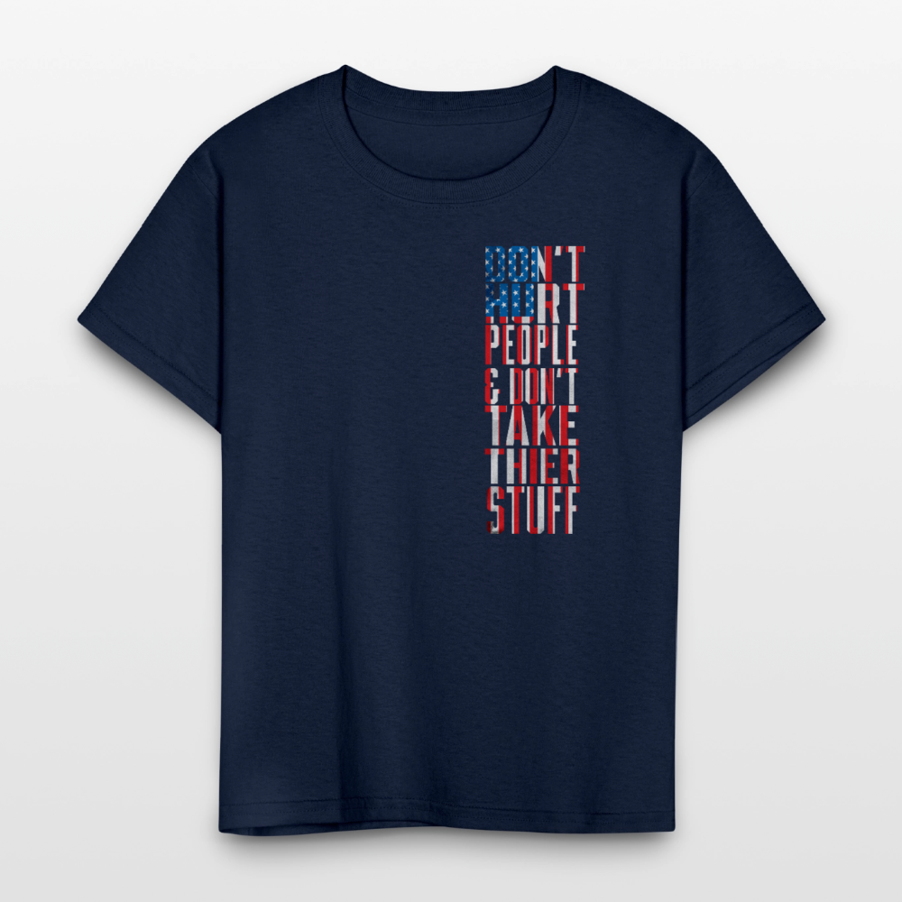 Don't Hurt People | Flag | Youth Tee - navy