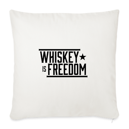 Whiskey is Freedom | Throw Pillow Cover - natural white