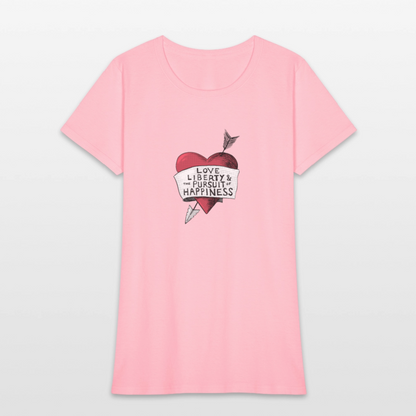 Love, Liberty | Women's Tee - pink