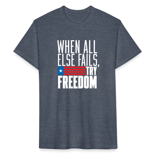 Try Freedom | Men's Tee - heather navy
