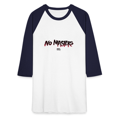 No Masters | Baseball Tee - white/navy