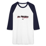 No Masters | Baseball Tee - white/navy