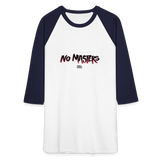 No Masters | Baseball Tee - white/navy