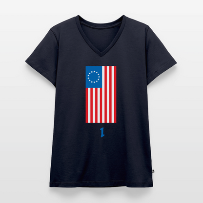 Spirit of '76 | Women's V-Neck Tee - navy