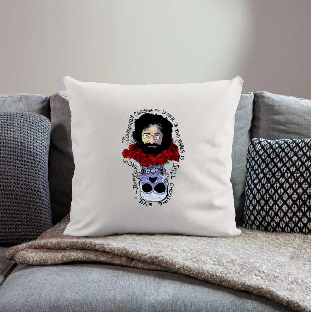 Jerry Garcia | Throw Pillow Cover - natural white