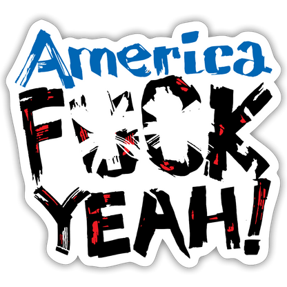 America F**k Yeah! Sticker - white matte