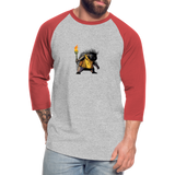 Free the Porcupine | Baseball Tee - heather gray/red