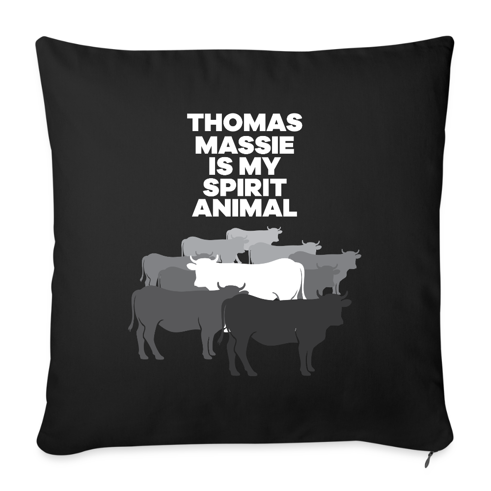 Thomas Massie Is My Spirit Animal | Throw Pillow Cover - black
