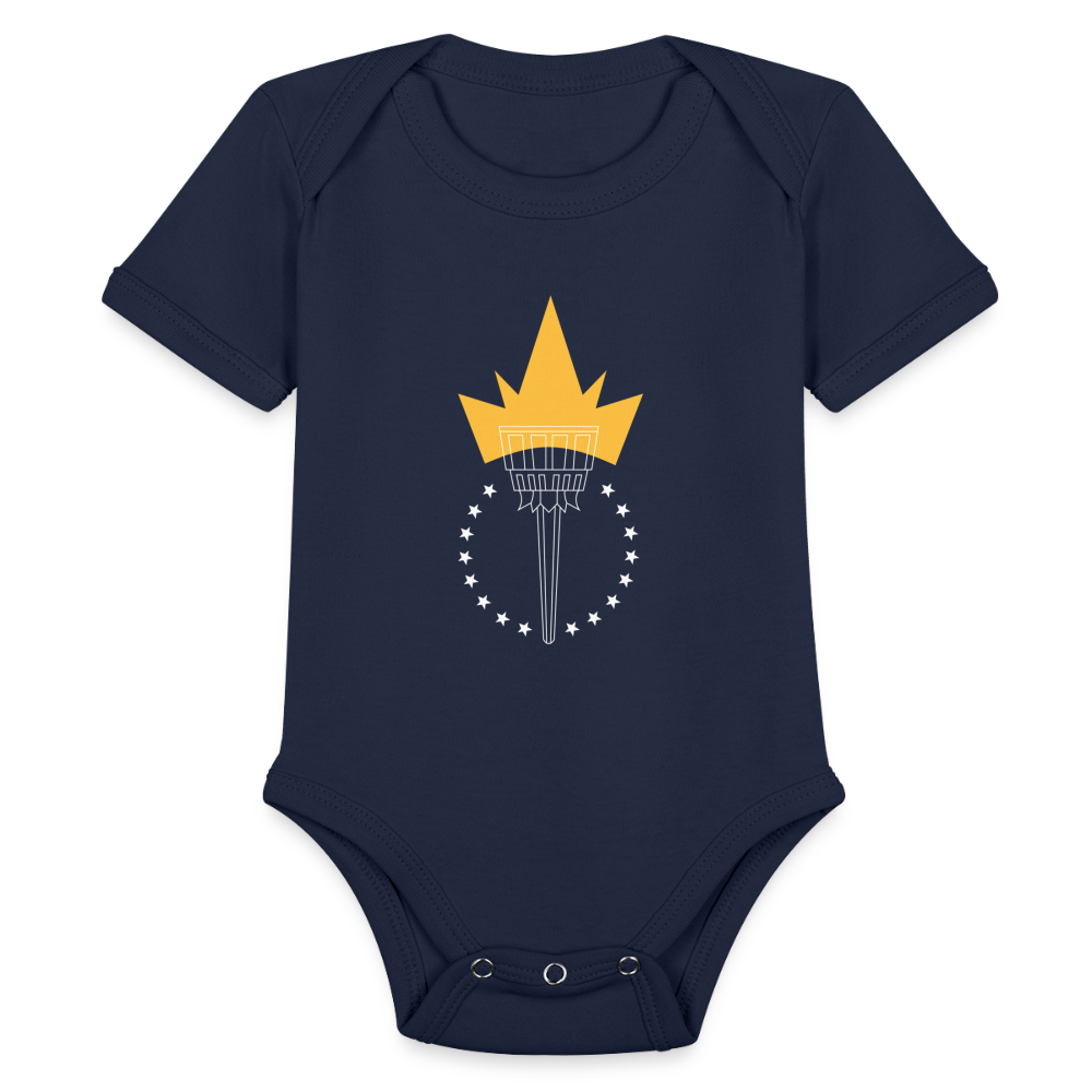 Freedom Torch | Baby Onesie - dark navy