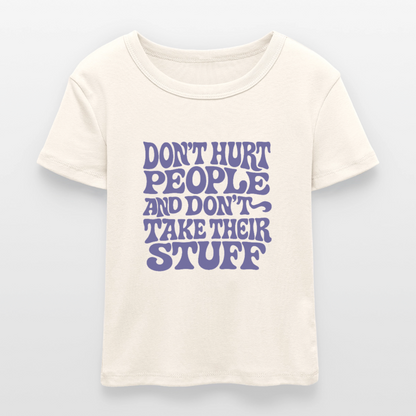 Don't Hurt People | Retro | Women's Crop Tee - natural