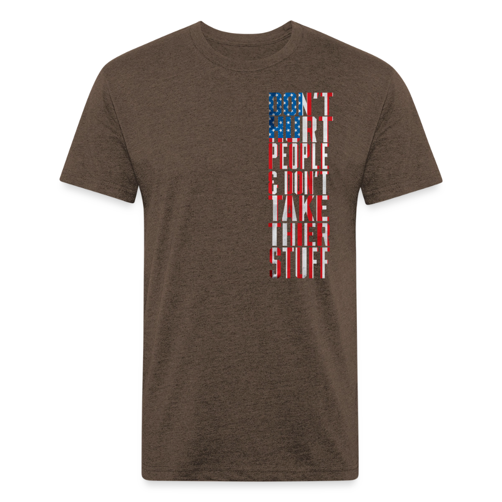 Don't Hurt People | Flag | Men's Tee - heather espresso