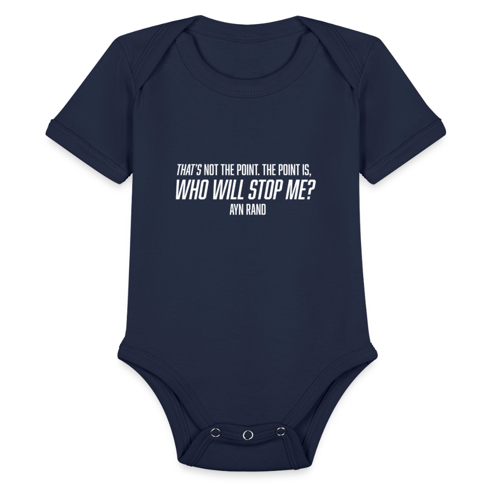 Ayn Rand Quote | Baby Onesie - dark navy