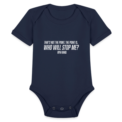 Ayn Rand Quote | Baby Onesie - dark navy