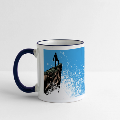 Howard Roark Laughed Coffee Mug - white/cobalt blue
