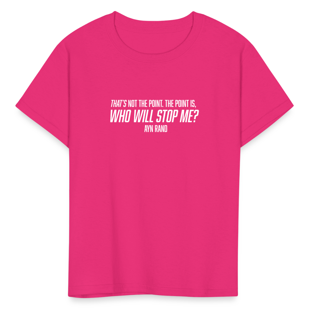 Ayn Rand Quote | Youth Tee - fuchsia