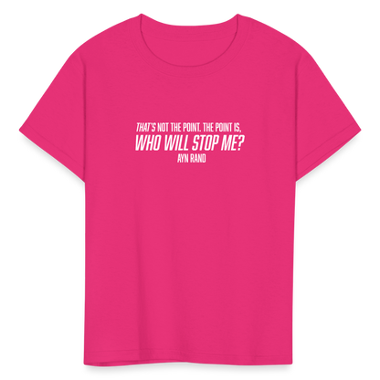 Ayn Rand Quote | Youth Tee - fuchsia