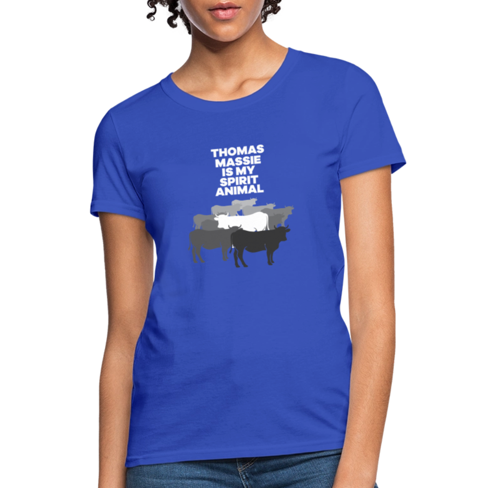Thomas Massie Is My Spirit Animal | Women's Tee - royal blue