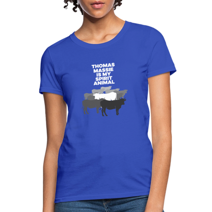 Thomas Massie Is My Spirit Animal | Women's Tee - royal blue