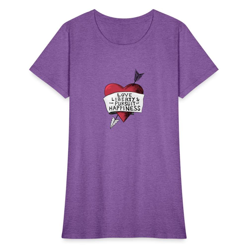 Love, Liberty | Women's Tee - purple heather