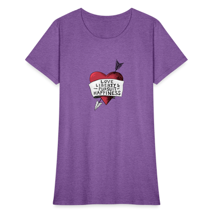 Love, Liberty | Women's Tee - purple heather