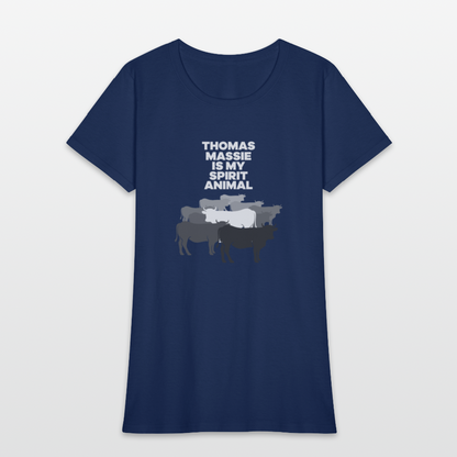 Thomas Massie Is My Spirit Animal | Women's Tee -  blue dusk