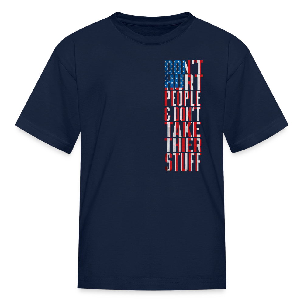 Don't Hurt People | Flag | Youth Tee - navy