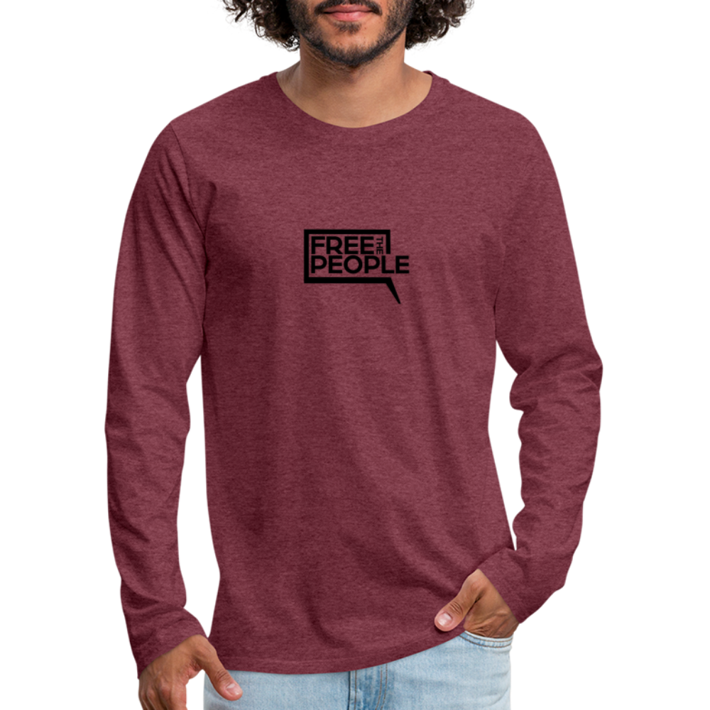 Free the People | Men's Long Sleeve Tee - heather burgundy