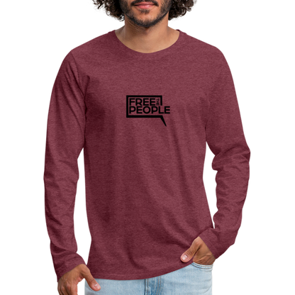 Free the People | Men's Long Sleeve Tee - heather burgundy