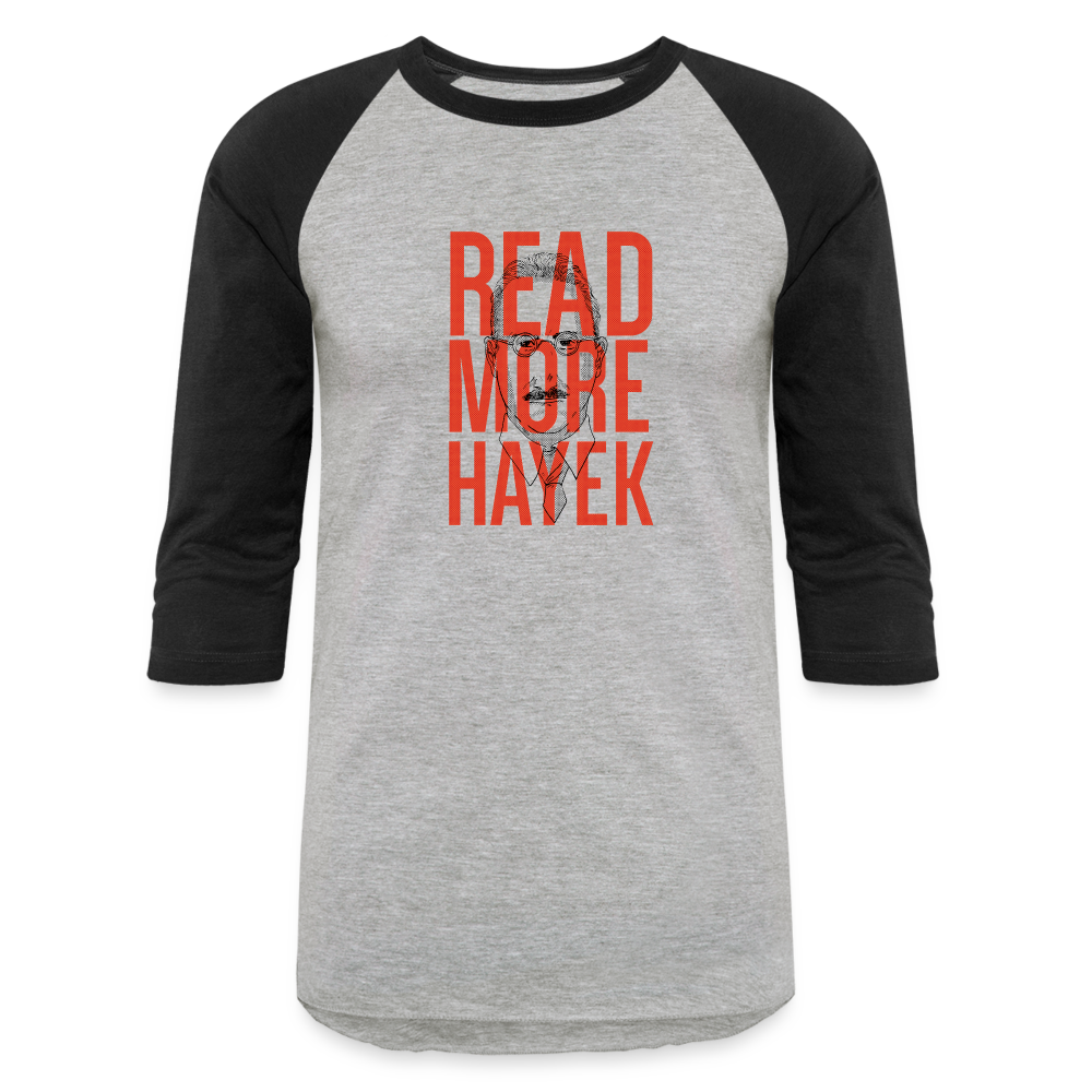 Read More Hayek | Baseball Tee - heather gray/black